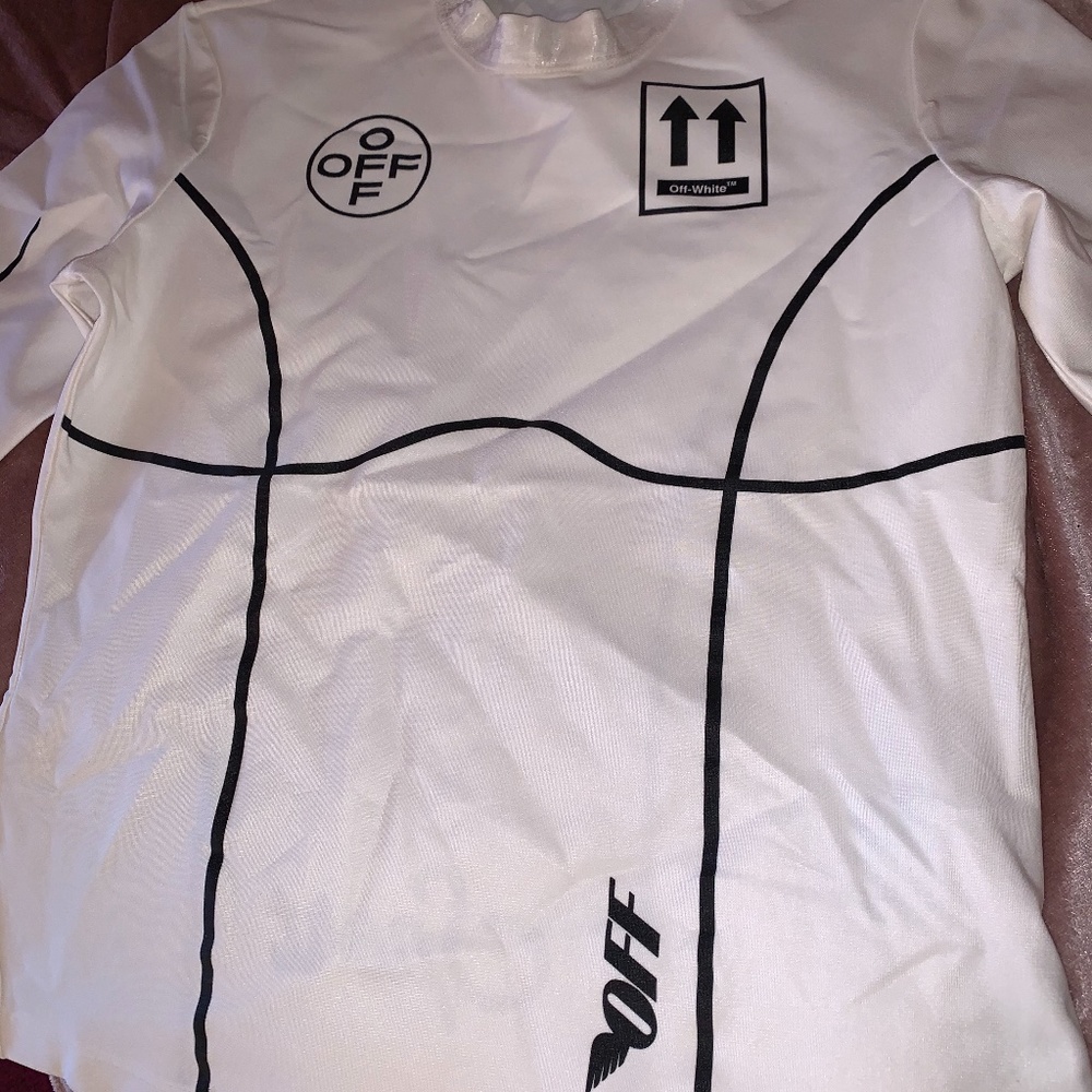 off white allover top